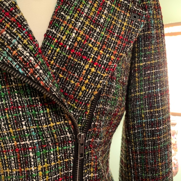 SOLDColdwater Creek Fitted Tweed Moto Jacket - Picture 2 of 5